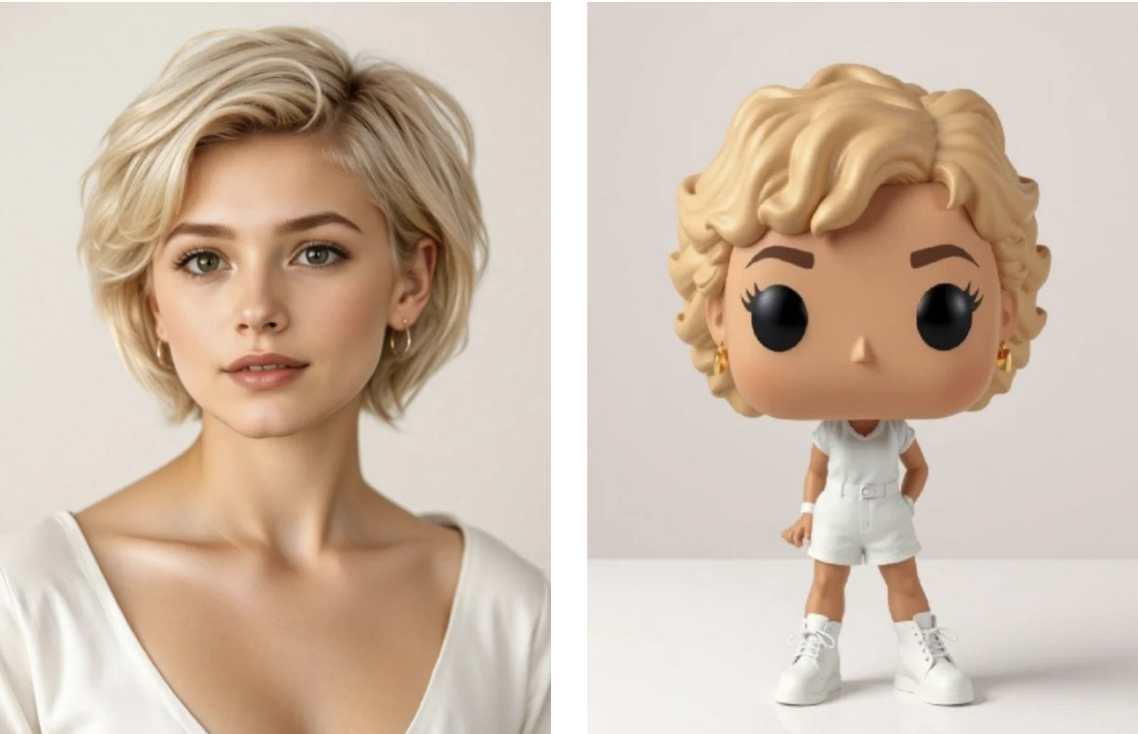 Chibi Funko Pop figure 3D render