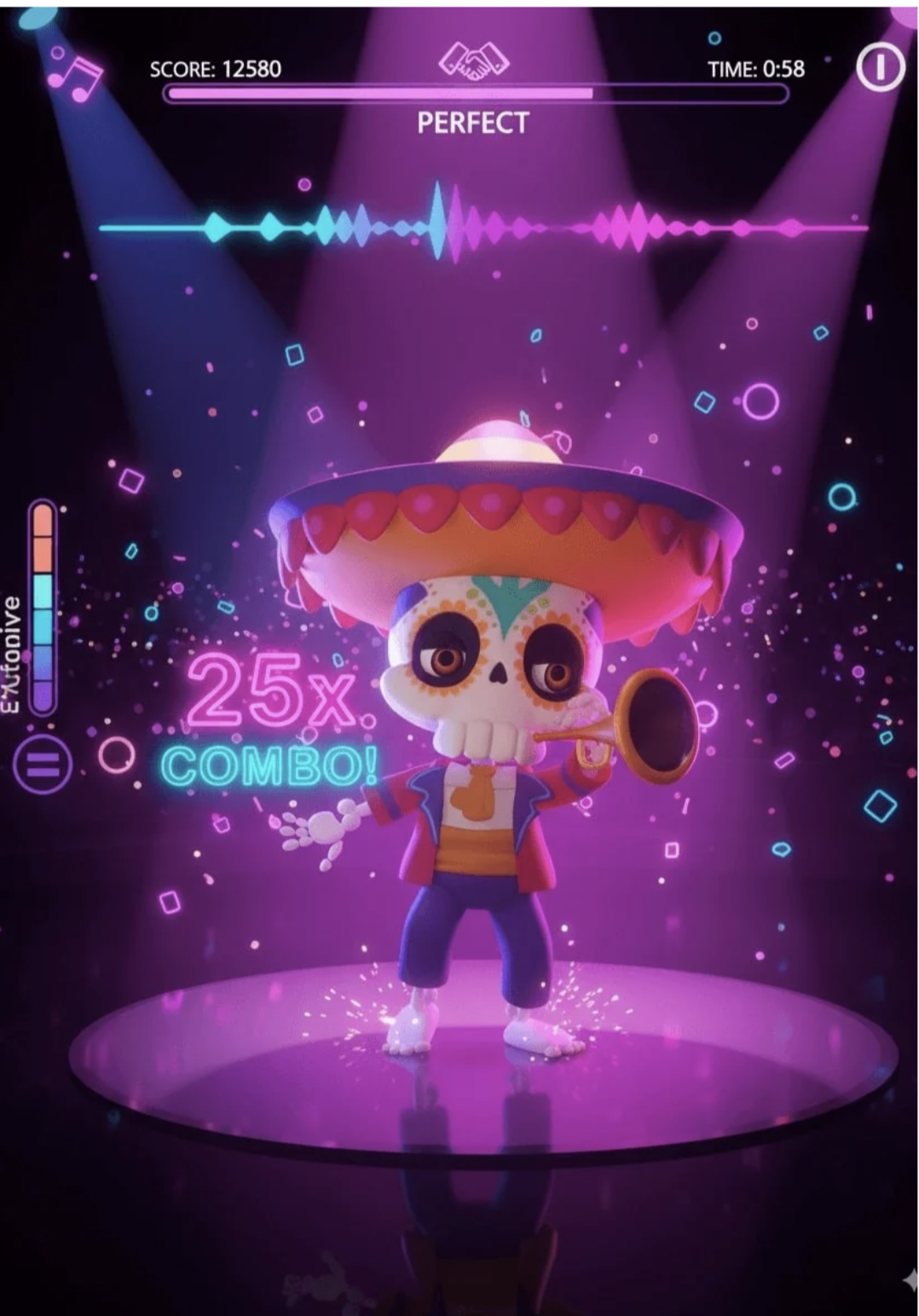 Rhythm dance game character