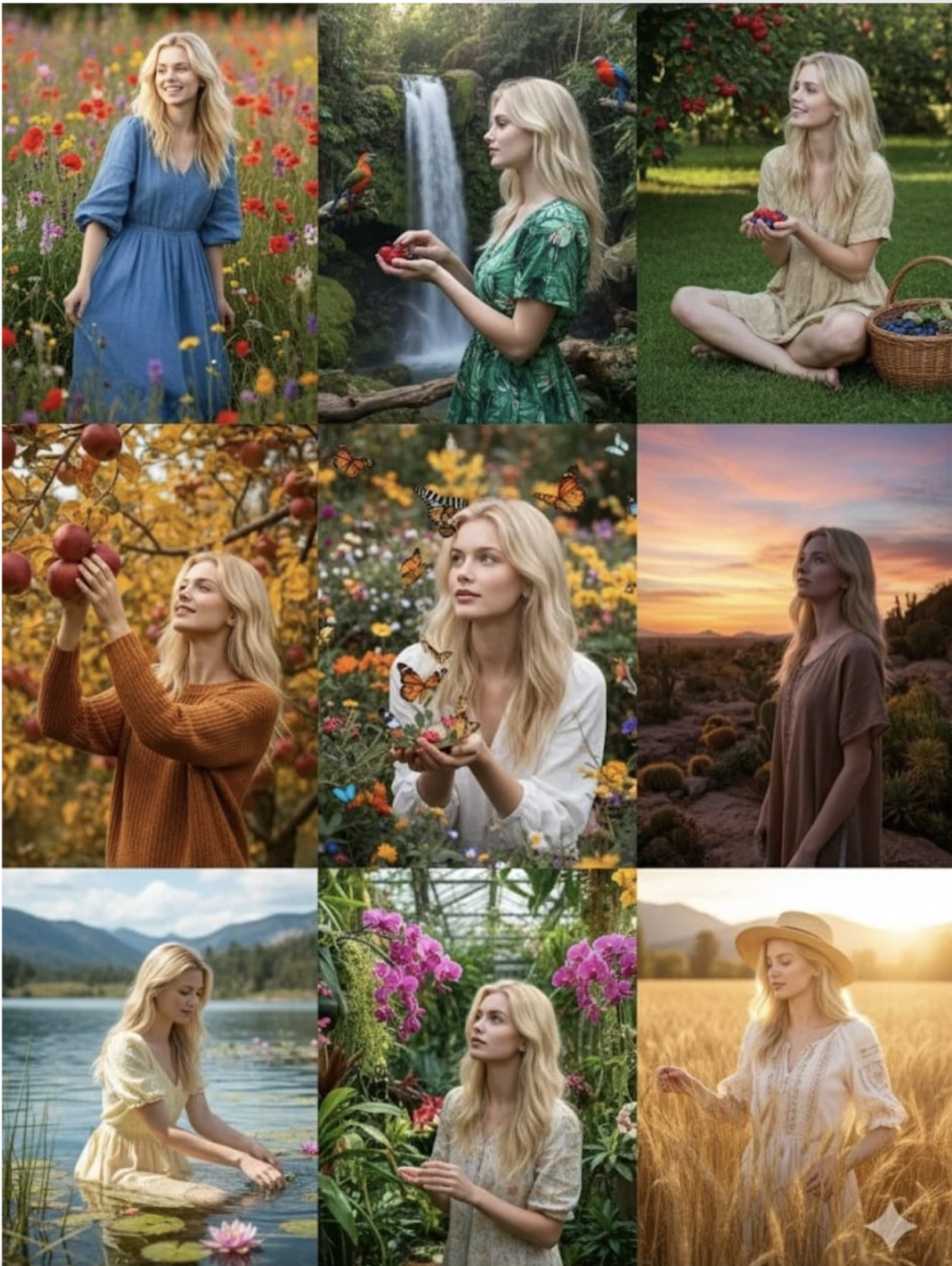 Natural life portrait set