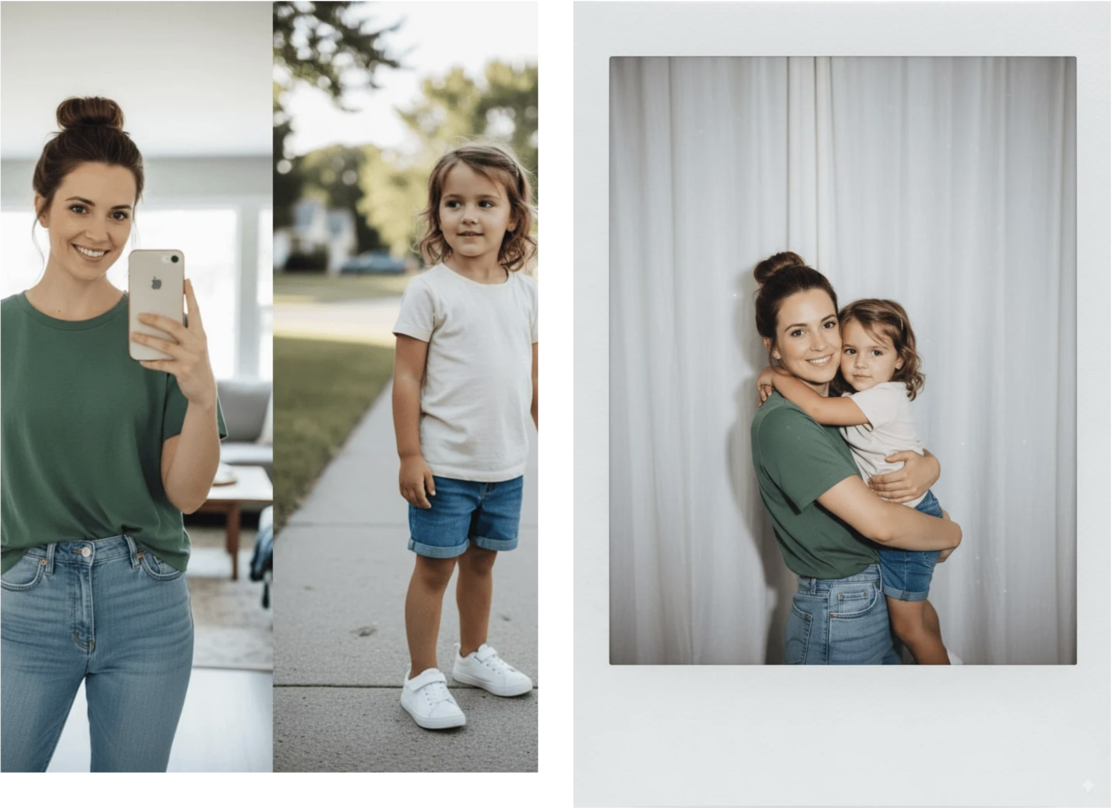 Polaroid hug photo